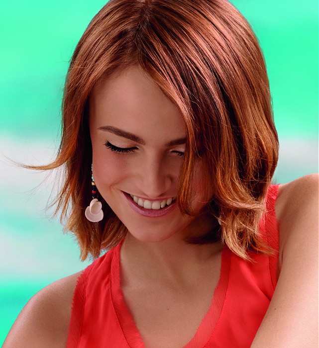 Camille Albane Medium Red Hairstyles